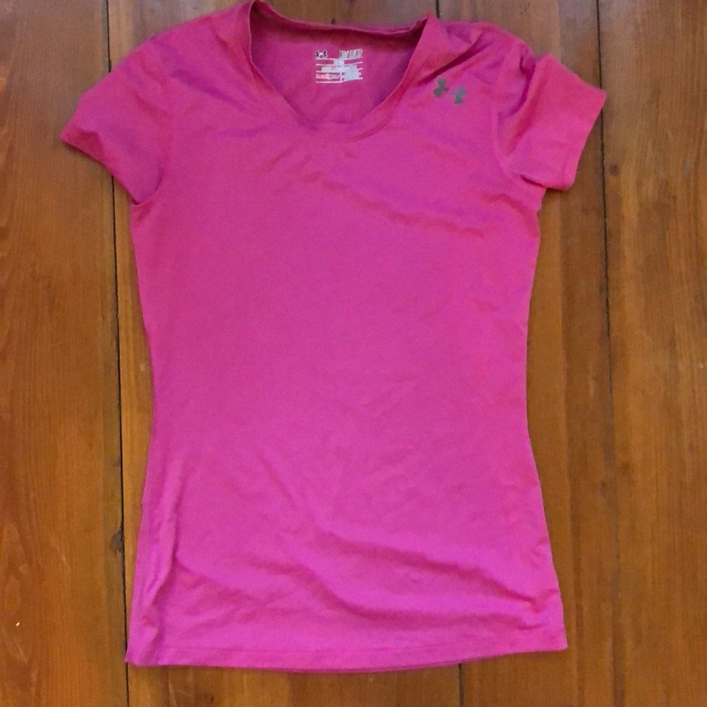 Pink Under Amour athletic top